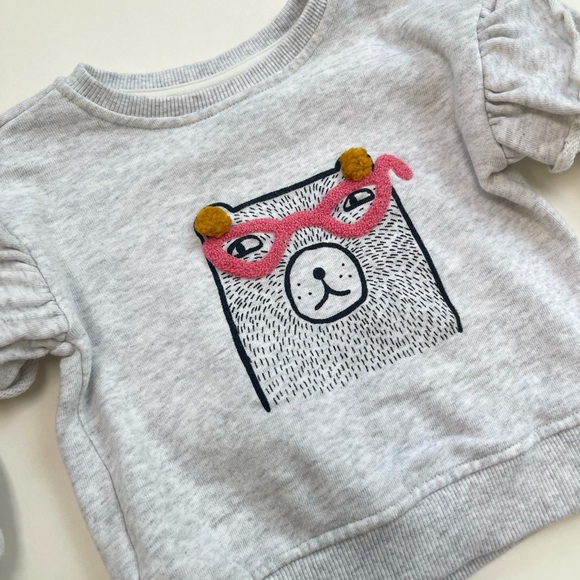 Art Class Spectacle Critter Ruffle Sweatshirt 18mo - Picture 2 of 7